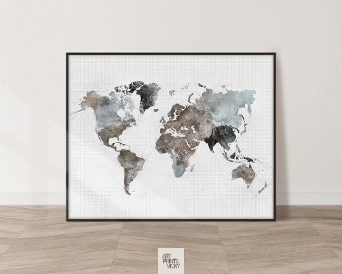 World Map Poster Urban 4