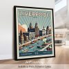 Liverpool Poster Inspired by Retro Travel Art