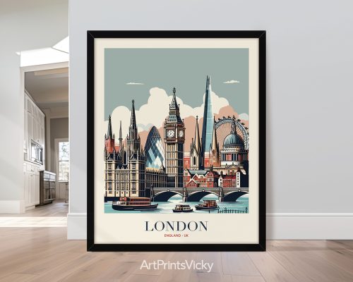 London Travel Inspired Poster