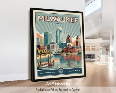 Vintage Milwaukee Retro Art Print