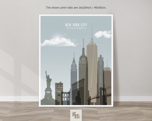 New York skyline wall art prints