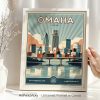 Omaha Print Inspired by Retro Travel Art by ArtPrintsVicky