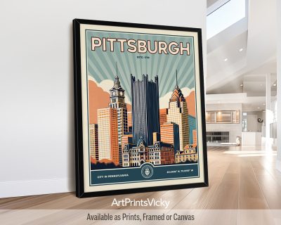 Retro Pittsburgh art print