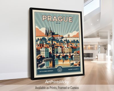 Vintage Prague art print