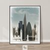 London travel poster in retro style