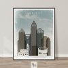 Charlotte travel poster in retro style
