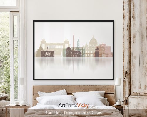 Rome Wall Art Print in Soft Pastels