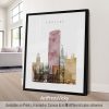 Art print featuring a stylized cityscape of Seville with notable architectural elements.