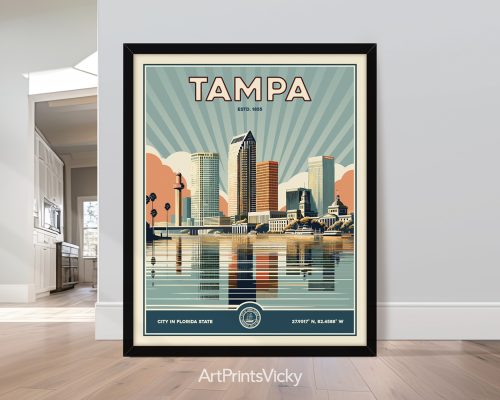 Retro image of Tampa, Florida