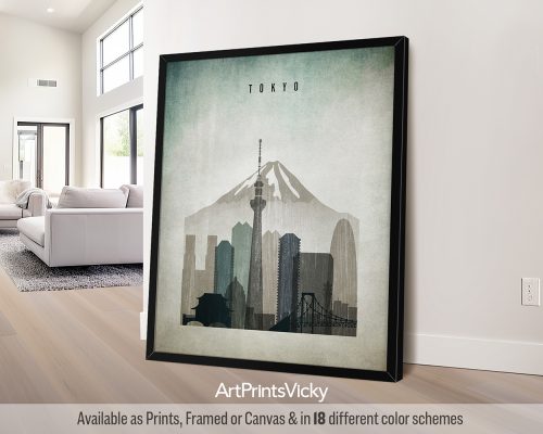 Tokyo city poster with a Distressed 3 effect by ArtPrintsVicky