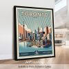 Toronto Poster Inspired by Retro Travel Art