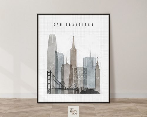 San Francisco city print in urban 4