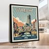 Utrecht Poster Inspired by Retro Travel Art by ArtPrintsVicky