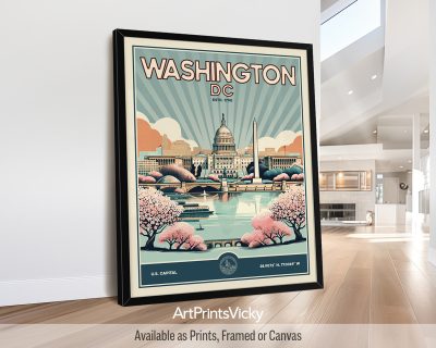 Retro image of Washington D.C.