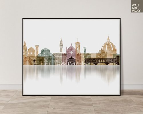 Florence Wall Art Print in Watercolor 1 Style