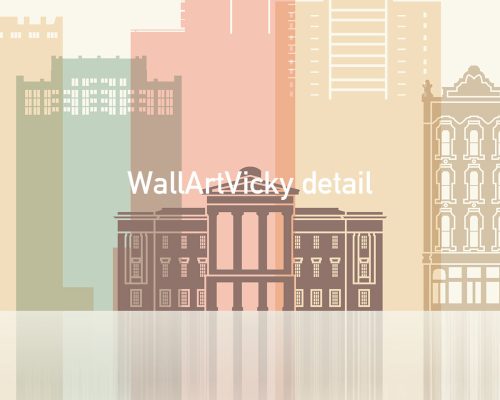 Raleigh Wall Art Print in Pastel Cream Style detail